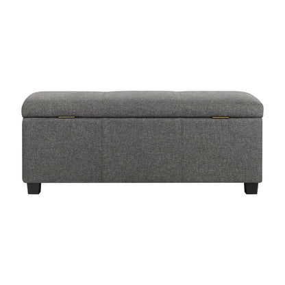 Storage Ottoman Linen Fabric Large