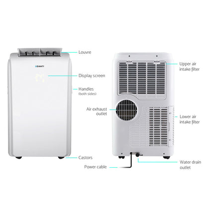 Devanti Portable Air Conditioner Cooler Fan Remote - White