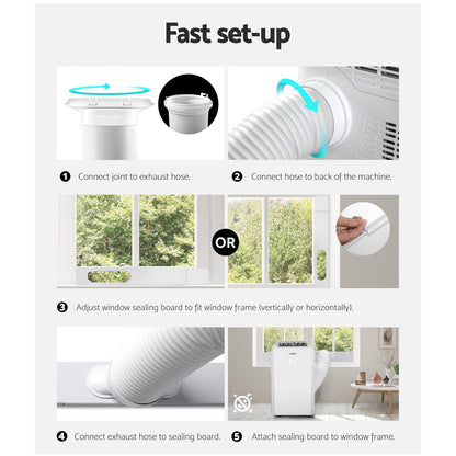 Devanti Portable Air Conditioner Cooler Fan Remote - White