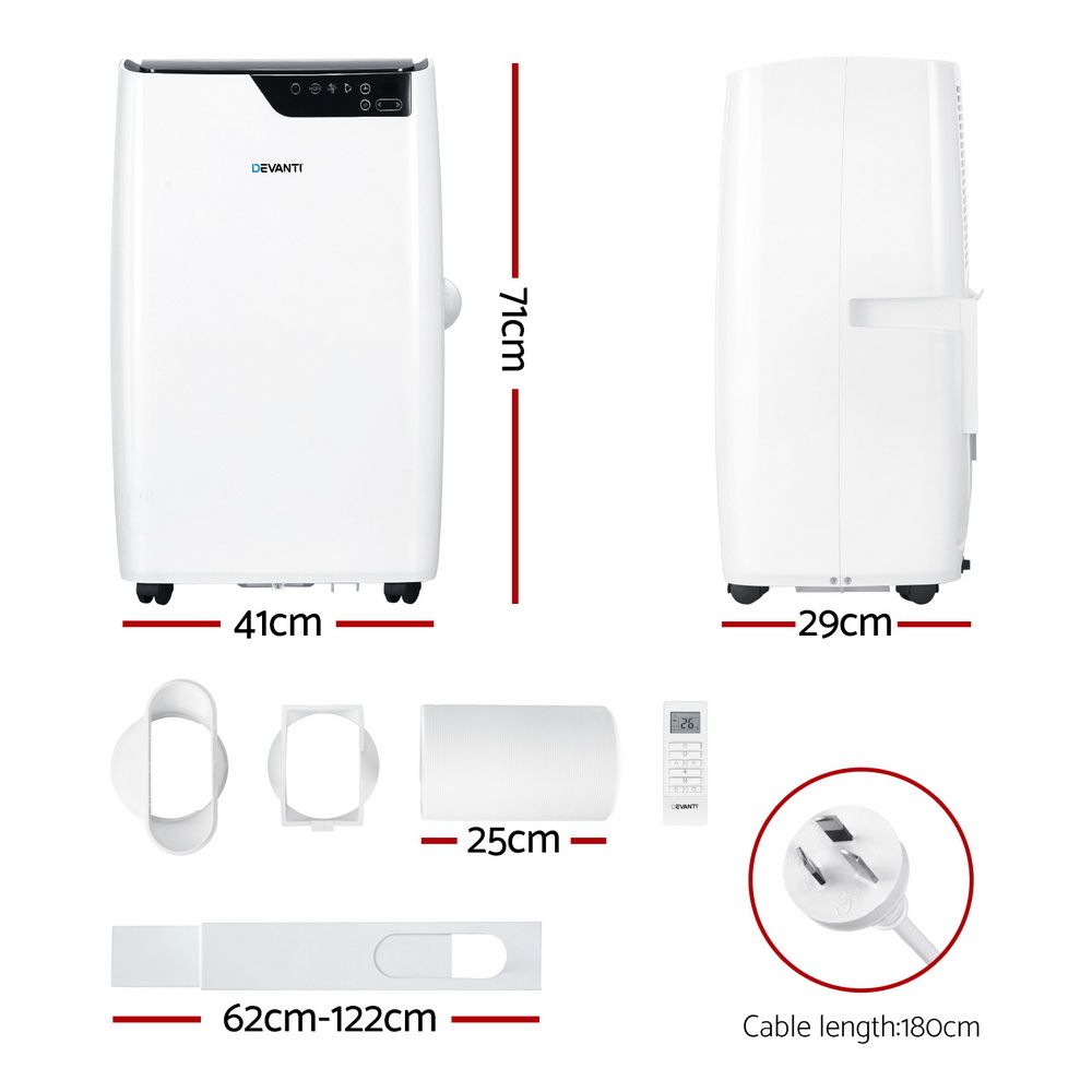 Devanti Portable Air Conditioner Dehumidifier Fan 12000BTU