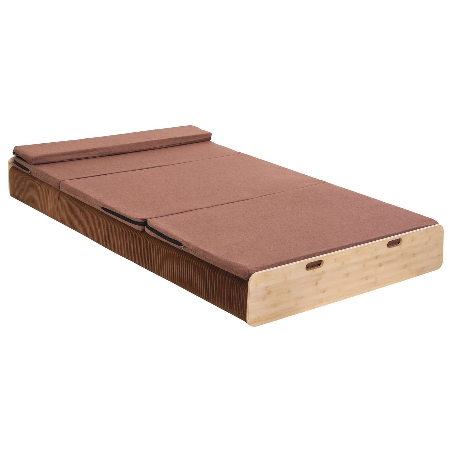 Folding Bed Frame Brown 300kg 200x120cm