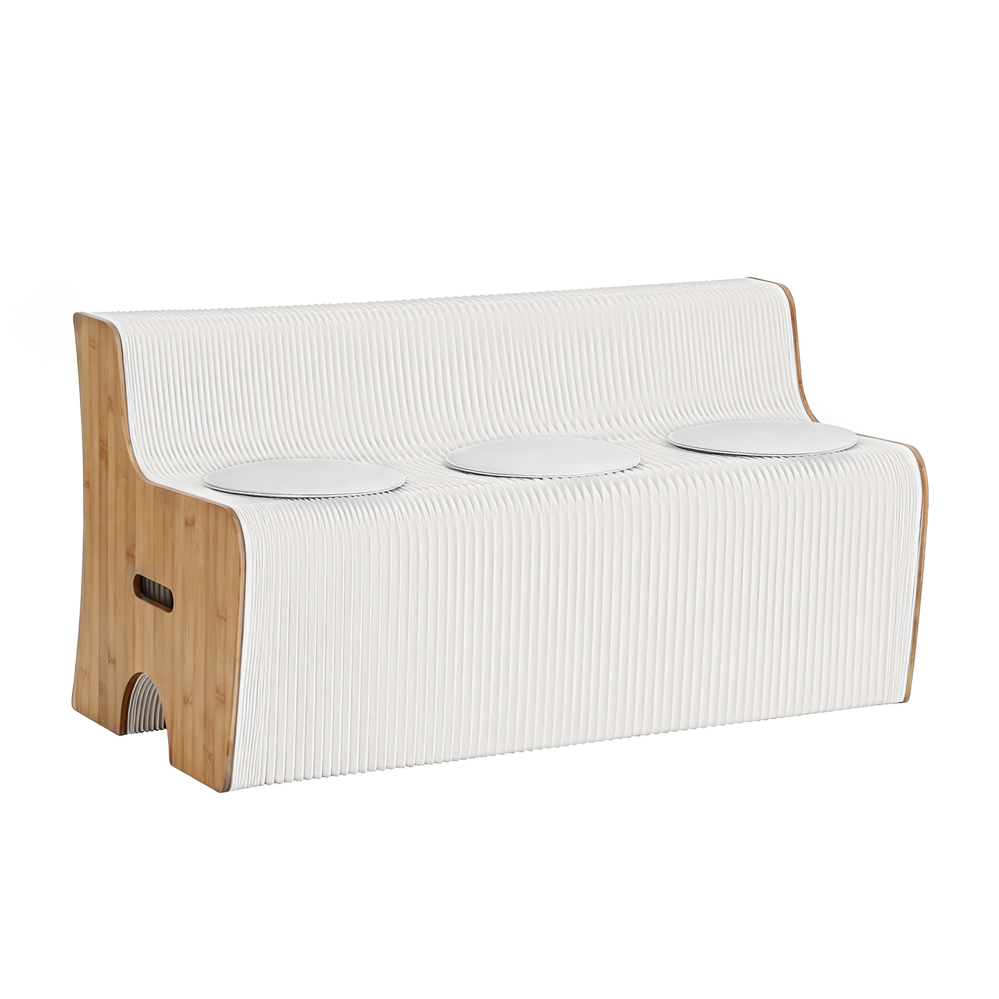 Folding Paper Sofa 3 Seater 300kg Bench | HomeAndLiving - 3