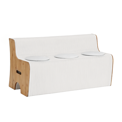 Folding Paper Sofa 3 Seater 300kg Bench | HomeAndLiving - 3