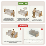 Folding Paper Sofa 3 Seater 300kg Bench | HomeAndLiving