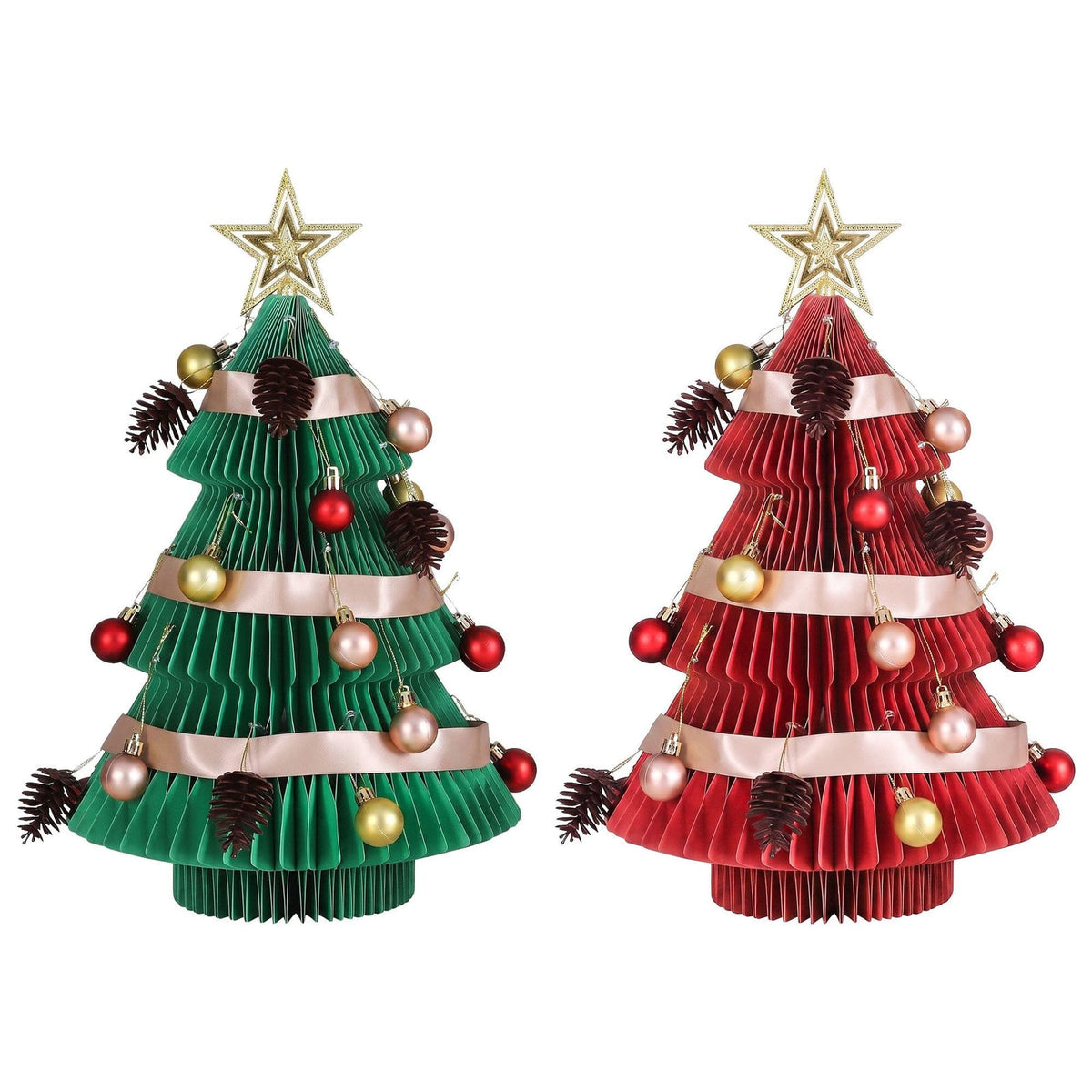 Christmas Tree 2X Folding Decor 28x38cm