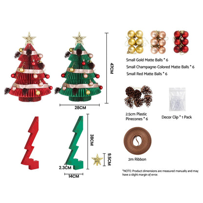 Christmas Tree 2X Folding Decor 28x38cm
