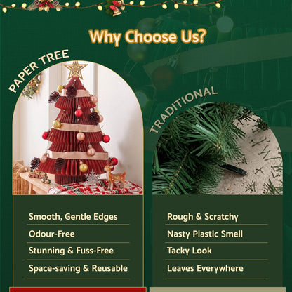 Christmas Tree 2X Folding Decor 28x38cm