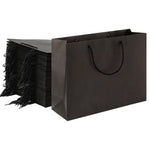 50Pcs Reusable Black Paper Gift Bags