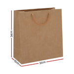 50Pcs Reusable Brown Kraft Paper Gift Bags