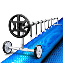 Pool Cover 500 Micron 10X4M Blue Swimming Pool Solar Blanket 4M Roller