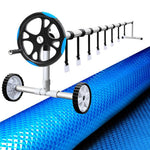 Pool Cover 500 Micron 10X4M Swimming Pool Solar Blanket 5.5M Roller Blue