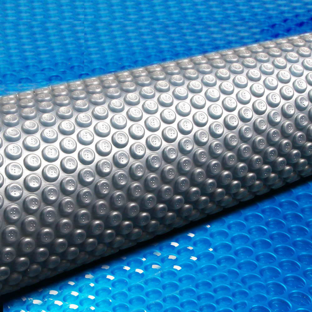 Pool Cover 500 Micron 10X4M Swimming Pool Solar Blanket Blue Silver