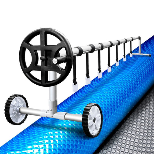 Pool Cover 500 Micron 10X4M Silver Swimming Pool Solar Blanket 4M Roller