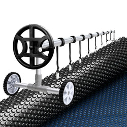 Pool Cover 600 Micron 10x4m w/ Roller 4m Swimming Pools Black Solar Blanket