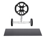 Pool Cover 600 Micron 10x4m w/ Roller 5.55m Swimming Pools Black Solar Blanket