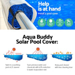 Pool Cover 500 Micron 10.5X4.2M Silver Swimming Pool Solar Blanket 5.5M Blue Roller