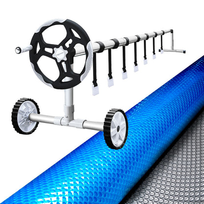 Pool Cover 500 Micron 10.5X4.2M Swimming Pool Solar Blanket 5.5M Roller