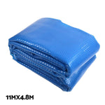 Pool Cover 500 Micron 11X4.8M Blue Swimming Pool Solar Blanket 5.5M Roller