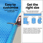 Pool Cover 600 Micron 11x6.2m Swimming Pool Solar Blanket Blue Silver