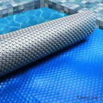 Pool Cover 11X6.2M 400 Micron Swimming Pool Solar Blanket Blue Silver