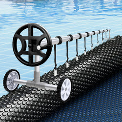 Pool Cover 600 Micron 6.5x3m w/ Roller 4m Swimming Pools Black Solar Blanket