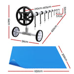 Pool Cover 600 Micron 6.5x3m w/ Roller 4m Solar Blanket