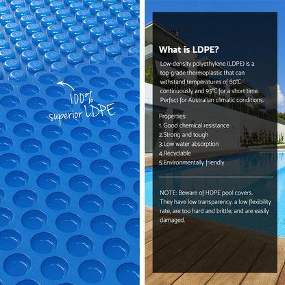 Pool Cover 600 Micron 6.5x3m w/ Roller 4m Swimming Pools Solar Blanket