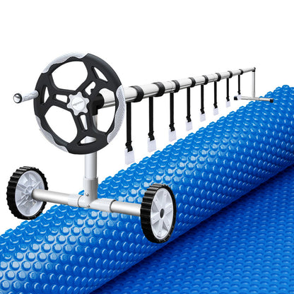 Pool Cover 600 Micron 6.5x3m w/ Roller 5.55m Swimming Pools Solar Blanket