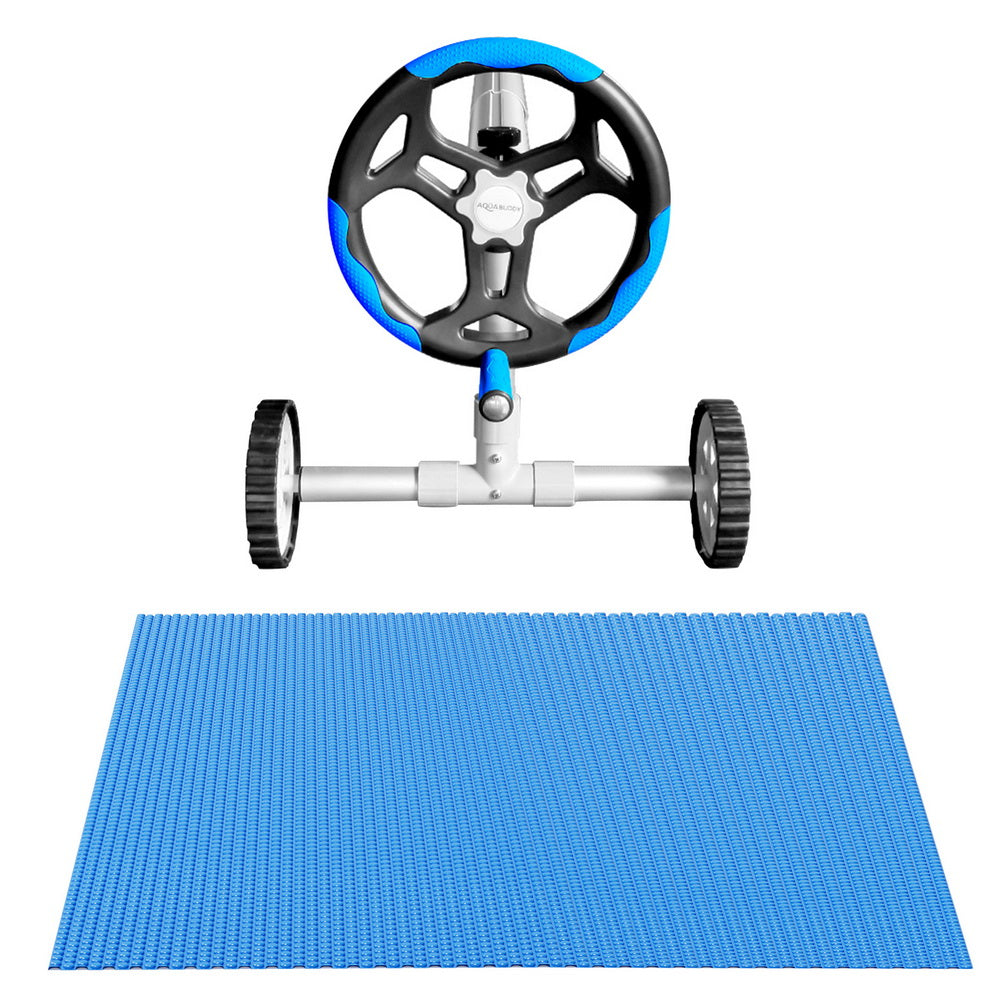 Pool Cover 600 Micron 6.5x3m w/ Roller 5.55m Swimming Pools Solar Blanket
