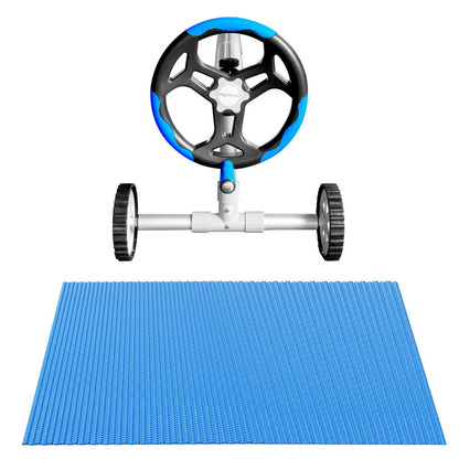 Pool Cover 600 Micron 6.5x3m w/ Roller 5.55m Swimming Pools Solar Blanket