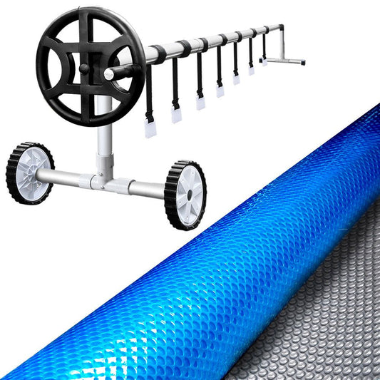 Pool Cover 500 Micron 6.5X3M Silver Swimming Pool Solar Blanket 4M Roller
