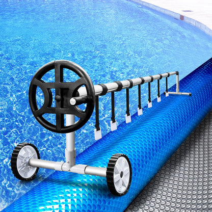 Pool Cover 500 Micron 6.5X3M Silver Swimming Pool Solar Blanket 4M Roller