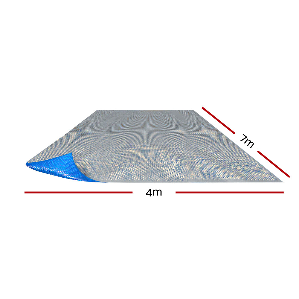 Pool Cover 500 Micron 7X4M Swimming Pool Solar Blanket Blue Silver