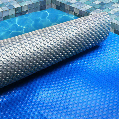 Pool Cover 500 Micron 7X4M Swimming Pool Solar Blanket Blue Silver