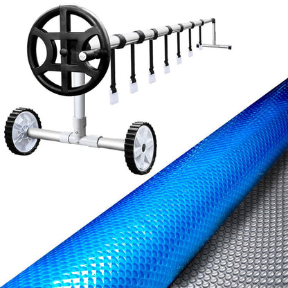 Pool Cover 500 Micron 7X4M Silver Swimming Pool Solar Blanket 4M Roller