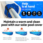 Pool Cover 500 Micron 7X4M Silver Swimming Pool Solar Blanket 5.5M Roller