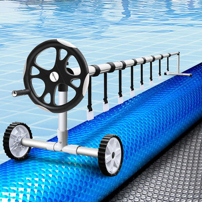 Pool Cover 500 Micron 8X4.2M Silver Swimming Pool Solar Blanket 5.5M Roller