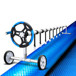 Pool Cover 500 Micron 9.5X5M Swimming Pool Solar Blanket 5.5M Roller Blue