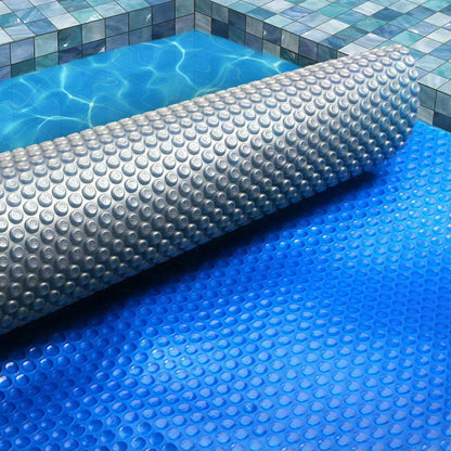 Pool Cover 500 Micron 9.5X5M Swimming Pool Solar Blanket Blue Silver