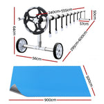 Pool Cover 9.5X5M 400 Micron Swimming Pool Solar Blanket 5.5M Roller
