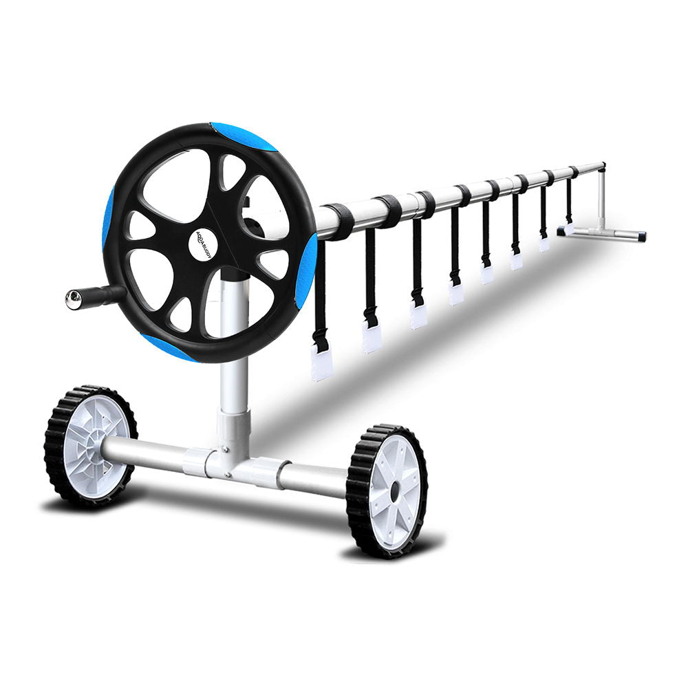 Pool Cover Roller 5.5M Adjustable Swimming Pool Solar Blanket Reel Blue
