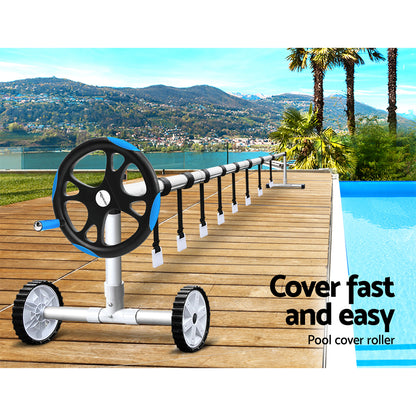 Pool Cover Roller 5.5M Adjustable Swimming Pool Solar Blanket Reel Blue