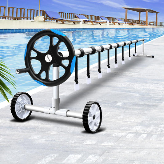 Pool Cover Roller 5.5M Adjustable Swimming Pool Solar Blanket Reel Blue