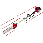 Pole Chainsaw 4 Stroke Petrol Hedge Trimmer Pruner Chain Saw Long