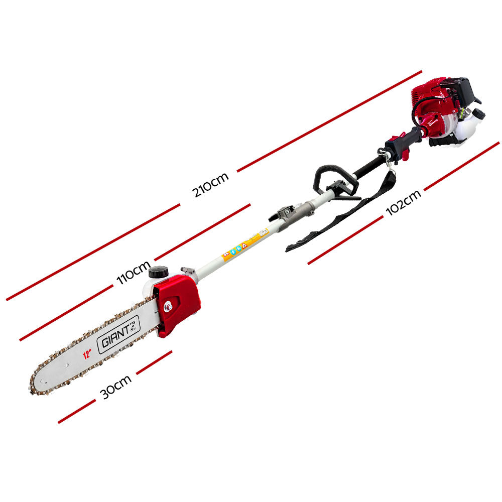 40Cc Pole Chainsaw Hedge Trimmer Brush Cutter Whipper Saw 4-Stroke 7-In-1