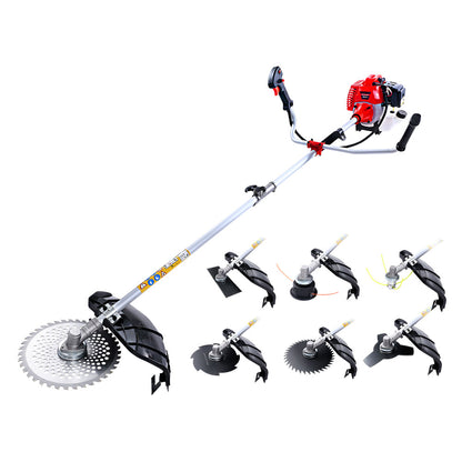 62CC Pole Chainsaw Petrol 7 In 1 Brush Cutter Whipper Snipper Multi Tools