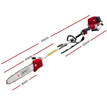 40Cc Pole Chainsaw 12In Chain Saw 4-Stroke Petrol 4.3M Long Reach