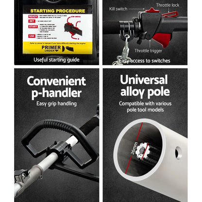 40Cc Pole Chainsaw 12In Chain Saw 4-Stroke Petrol 4.3M Long Reach