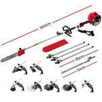 Pole Chainsaw 62CC Petrol Brush Cutter Whipper Hedge Trimmer 9 IN 1
