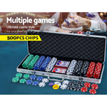 Poker Chip Set 500PC Chips TEXAS HOLD'EM Casino Gambling Dice Cards